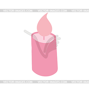 Pink cute candle. fragrance element - vector clipart