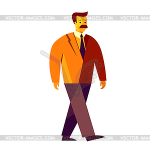 Full length male character. , flat design. - vector image