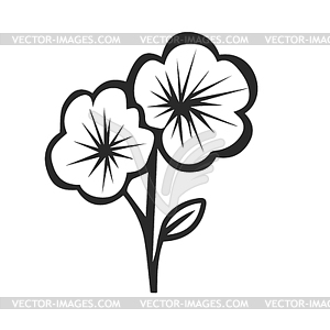 Flower. Element . Doodle icon - vector clip art