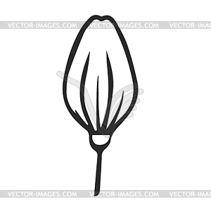 Flower. Element . Doodle icon - vector clip art