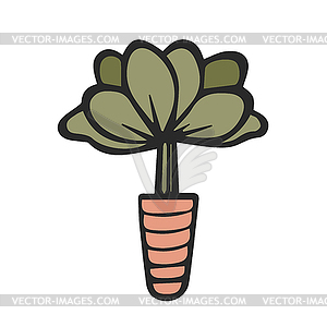 House plant in pot. cartoon doodle icon - vector EPS clipart