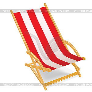 Wooden beach chaise longue - vector clipart / vector image