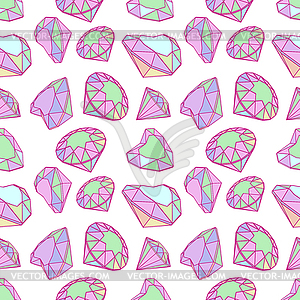 Seamless pattern with emeralds - royalty-free vector image