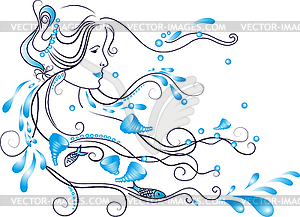 Море красоты - векторное изображение клипарта
