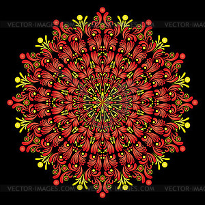 Растительный орнамент - векторизованное изображение клипарта