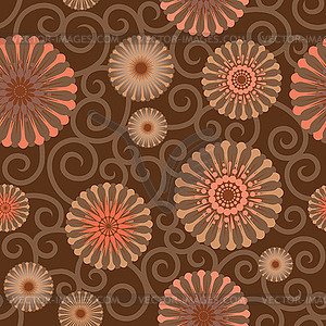 Floral wallpaper - vector image