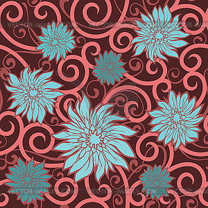 Floral wallpaper - vector clipart