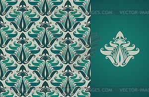 Floral wallpaper - vector clipart