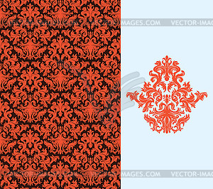 Floral wallpaper - stock vector clipart