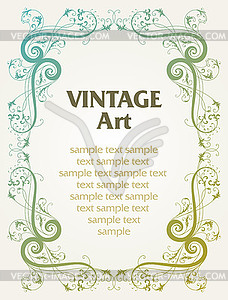 Vintage template frame - vector image