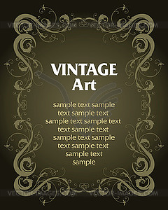 Vintage template frame - vector image