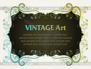 Vintage template frame - vector image
