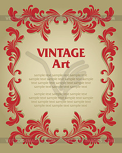 Vintage template frame - vector image