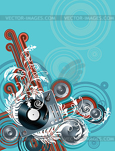 Musical flyer - vector image