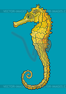 Decorative seahorse - vector image