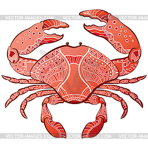 Decorative crab - vector image