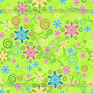 Ornate floral seamless texture - vector clipart