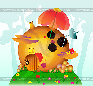 Fairy strange house - vector image