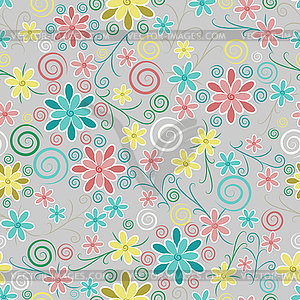 Ornate floral seamless texture - vector image