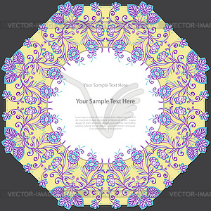 Vintage цветочные квадратная рамка - изображение в векторе / векторный клипарт