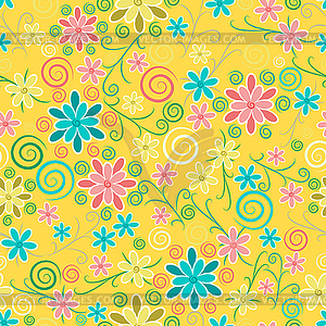 Ornate floral seamless texture - vector image