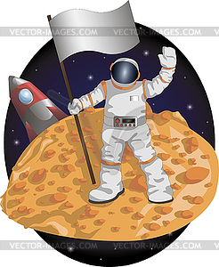 Astronaut - color vector clipart