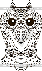 Funny cute owl - vector clipart / vector image