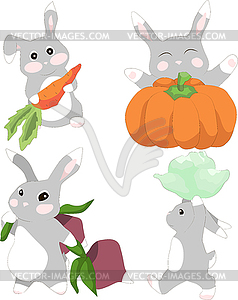 Rabbit farmer - vector image