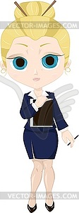 The girl in the office - vector image