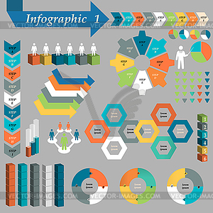 Инфографики набор элементов - векторный клипарт