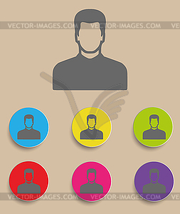 Icon of man - vector clip art