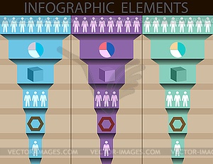 Инфографика элемент. Ретро стиль - изображение в векторном формате