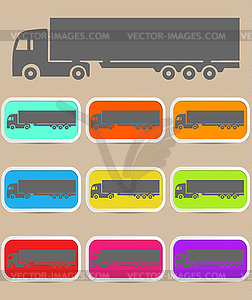Icon trucks with refrigerator - vector clipart
