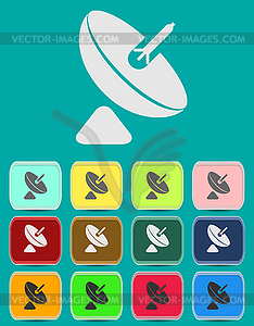 Satellite dish - icon - vector clipart