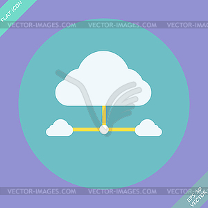 Cloud network connection - - vector image