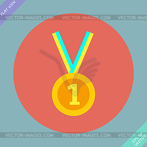 1st Position Gold Medal Icon - - vector EPS clipart