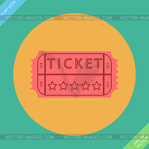 Retro cinema ticket - - vector image