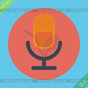 Retro microphone icon - - vector clipart