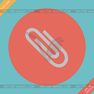 Paper clip icon - . Flat design - vector image