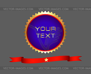 Premium and High Quality Gold Label - vector clipart