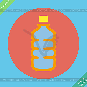 Plastic bottle with drink - - vector clip art