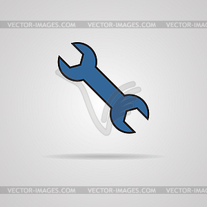 Simple web icon . Tool to work - wrench - royalty-free vector image