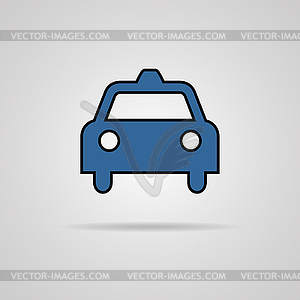 Taxi icon with shadow. EPS10 - vector clip art