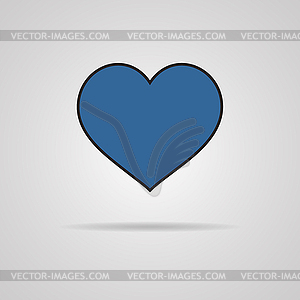 Heart Icon with shadow - vector image