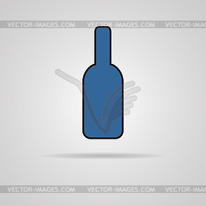 Bottle of beer - - vector clip art