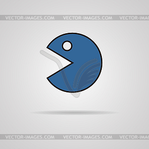 Abstract Pac-Man icon - vector image
