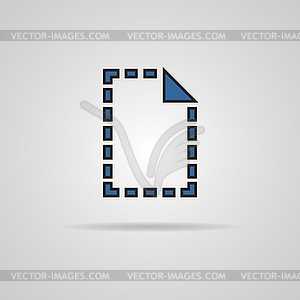 Document Icon dotted line - vector clipart