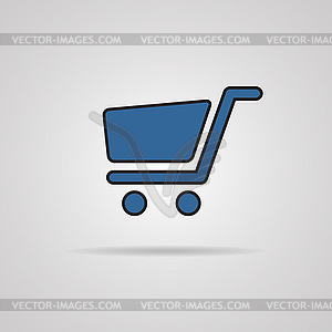 Shopping cart icons - signs for online purchases - vector EPS clipart