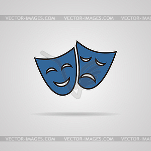 , theater masks ,carnaval concept - vector clip art