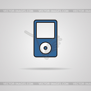 Portable media player icon - color vector clipart